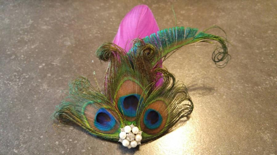 Mariage - Beautiful Handmade Peacock Bridal Hair Clip