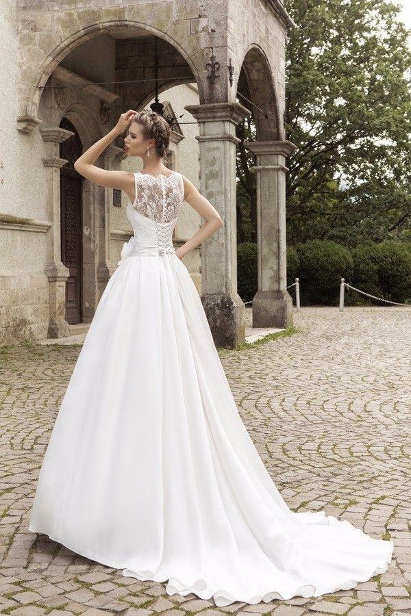 زفاف - Rommantic A-Line Lace-Up Wedding Dress
