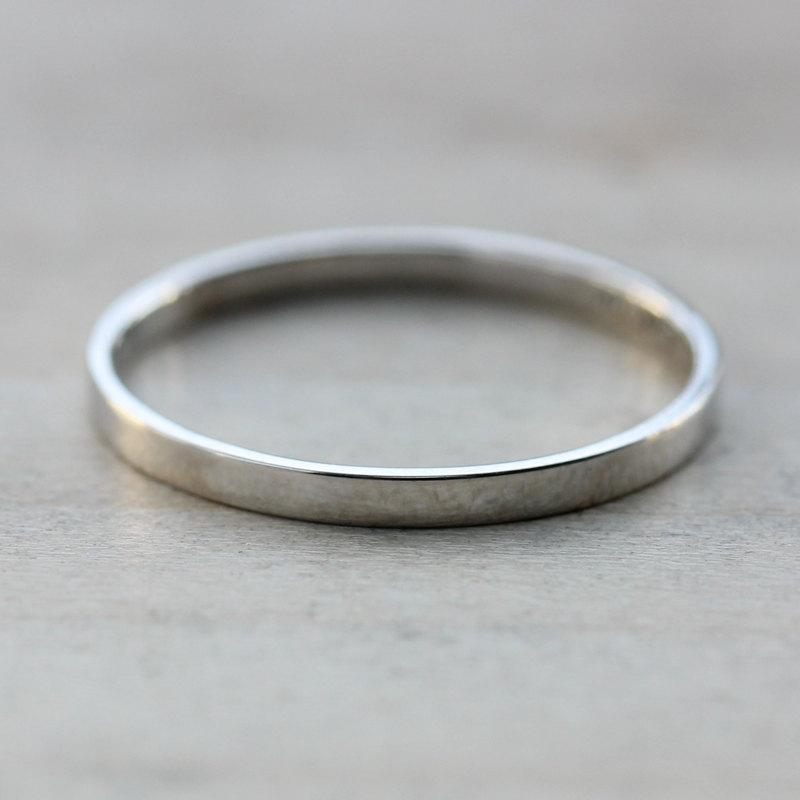 زفاف - Bespoke Slim 1.5x.75mm Eco-friendly Ethical 14k gold wedding ring - Skinny Band - Delicate Gold Ring - Conflict Free Recycled Ring