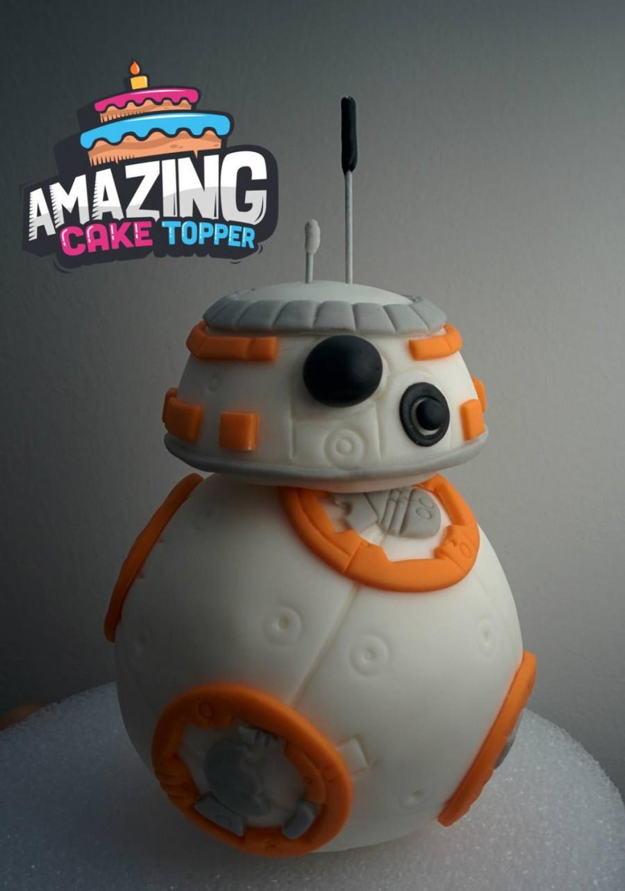 Wedding - 3D BB8 Droid Fondant Cake Topper. Ready to ship in 3-5 business days. "We do custom orders"