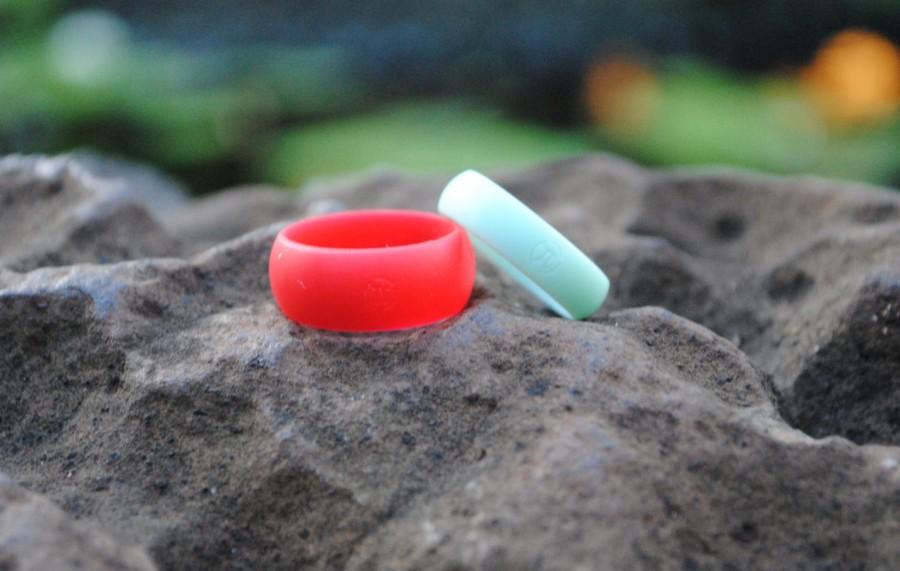 Wedding - Fit Ring™ 2 pack, 1 for her, 1 for him. Couple's Gift, Silicone Wedding Ring. Pick your size and color! Gift idea, Rubber Engagement band