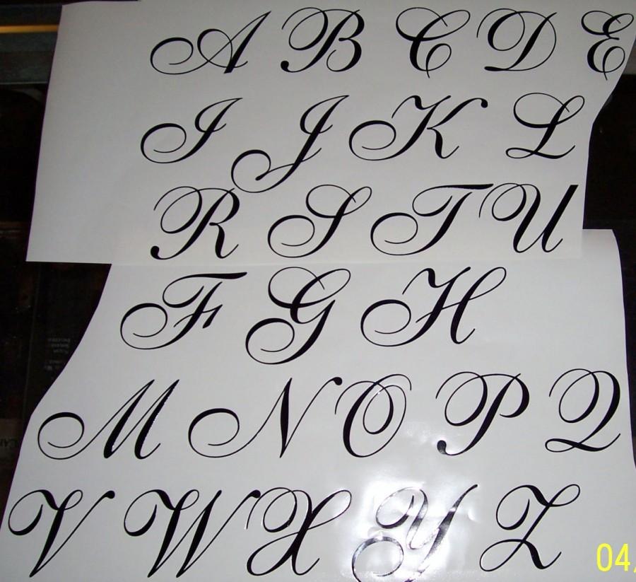 Wedding - 3" Vinyl Letter Decals, All 26 letters or 26 of the same letter