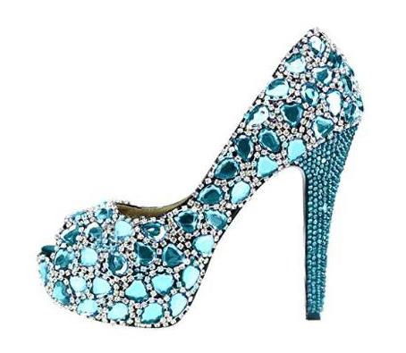 Wedding - blue wedding shoes