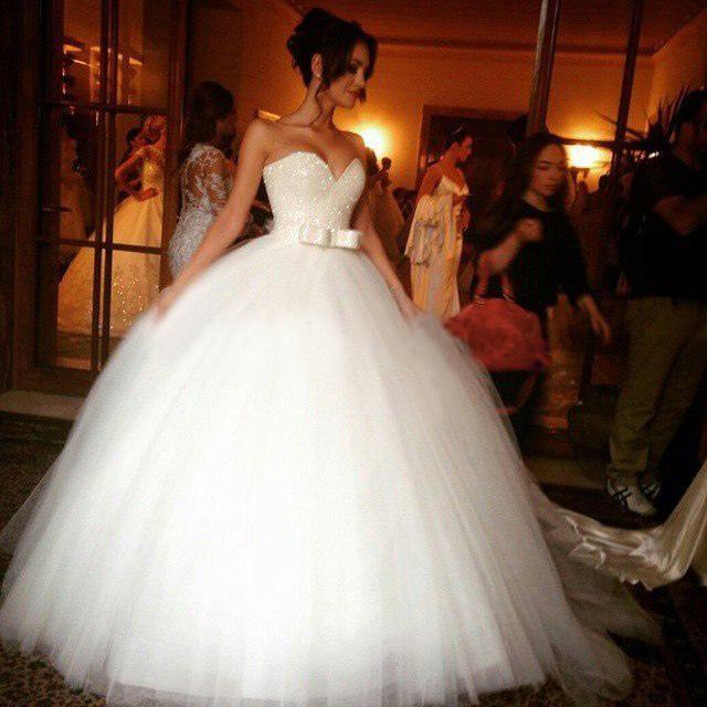 Свадьба - Ball Gown Empire Wedding Dresses with Sash