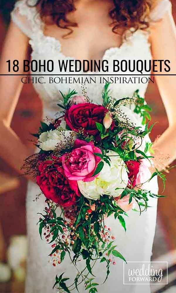 Mariage - 24 Bohemian Wedding Bouquets That Are Totally Chic