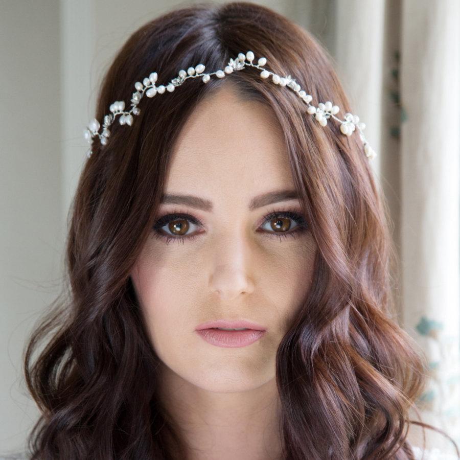 Wedding - Bridal Hair Vine Pearl flower 