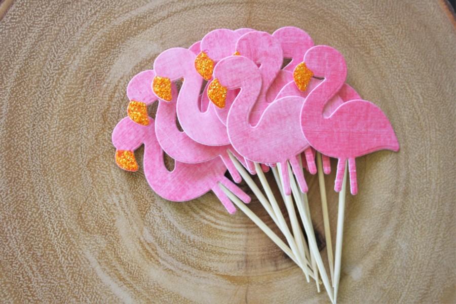 زفاف - Flamingo Cupcake Toppers. Flamingo Theme. Watercolor. Birthday Decorations. Bridal Shower. Pink. Bird Decorations. Summer Party. Colorful