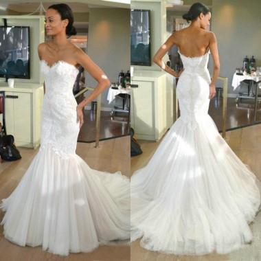 Свадьба - Elegant Sweetheart Mermaid Wedding Dress Bridal Gown with Appliques