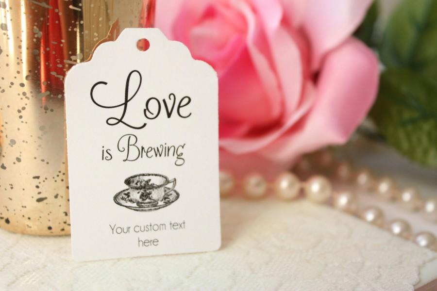 Thank You Bridal Shower Stickers Wedding Labels Labels Wedding Favor Tea Party Teacup Love is brewing Bridal Shower Tea Bridal