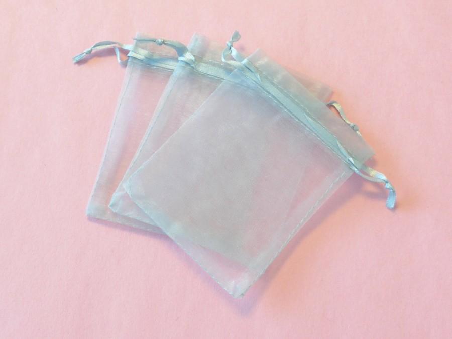 Mariage - Lot of 20 Organza Bag 3" x 4" Silver Jewelry Pouch... Gift Bag... Wedding... N205