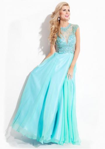 Mariage - Ruched Chiffon Appliques Green Sleeveless Straps Floor Length