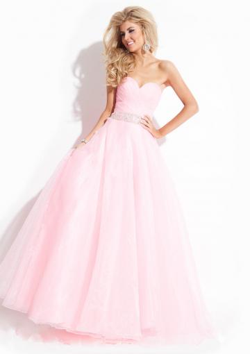 Wedding - Sweetheart Lace Up Pink Ruched Sleeveless Tulle Floor Length Ball Gown