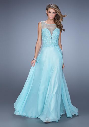 Mariage - Appliques Beading Chiffon Scoop Ruched Sleeveless Floor Length