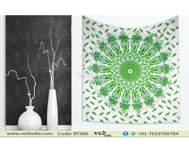 Mariage - Green Ombre Hippie Mandala Tapestry