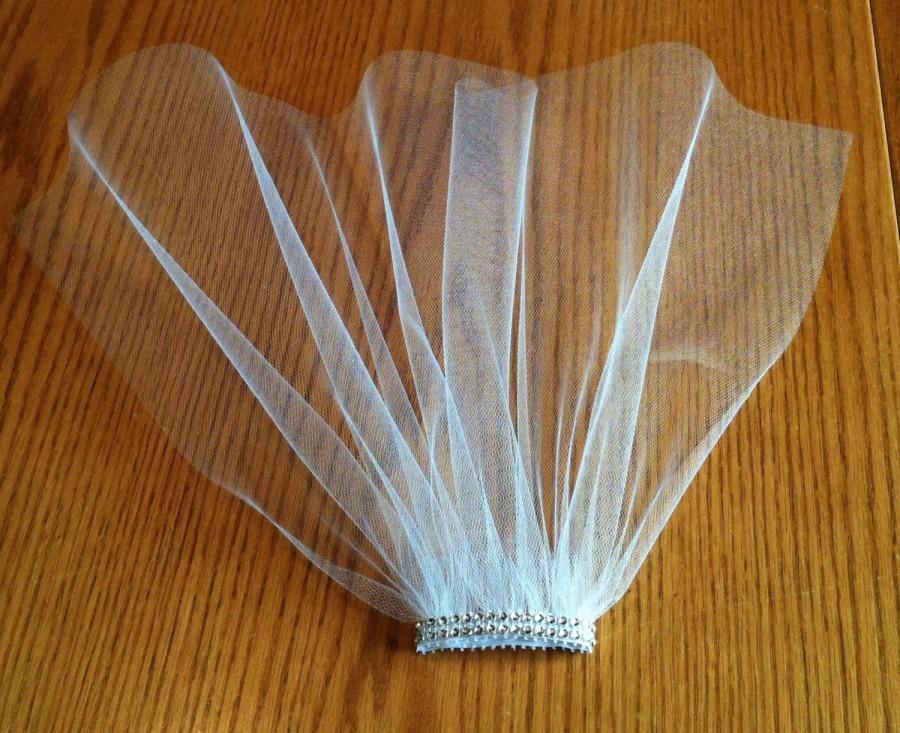 Mariage - Fun Party Veil Comb Bachelorette Shower Bride Practice Veil Costume Ivory Pearl V-Joey