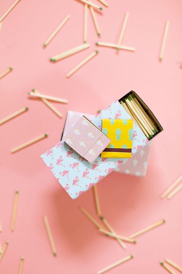 Mariage - DIY Matchbooks And Boxes With Fun Summer Prints