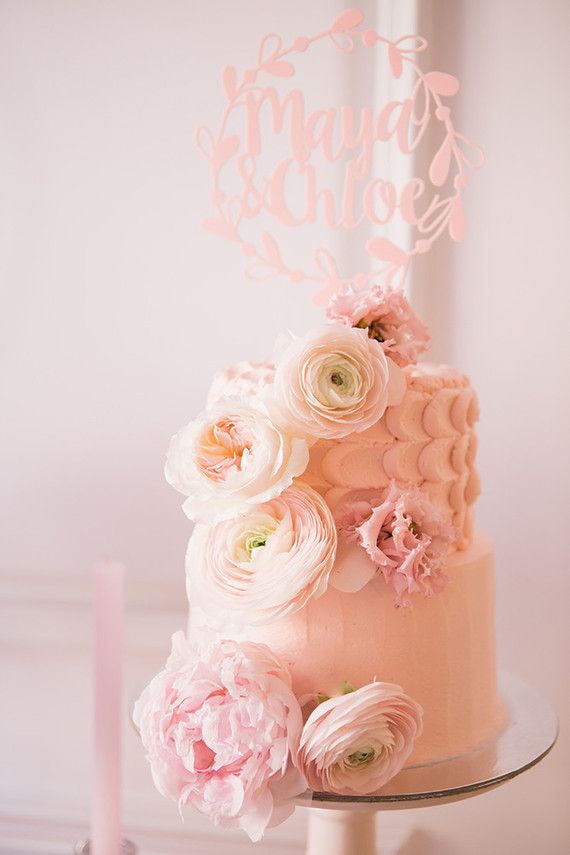 Свадьба - Floral Twin Cake