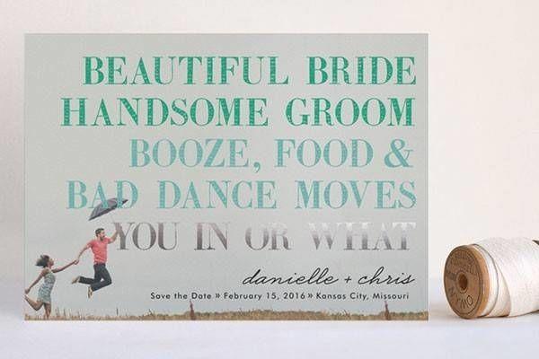 Mariage - Silver And Gold Save-the-Dates