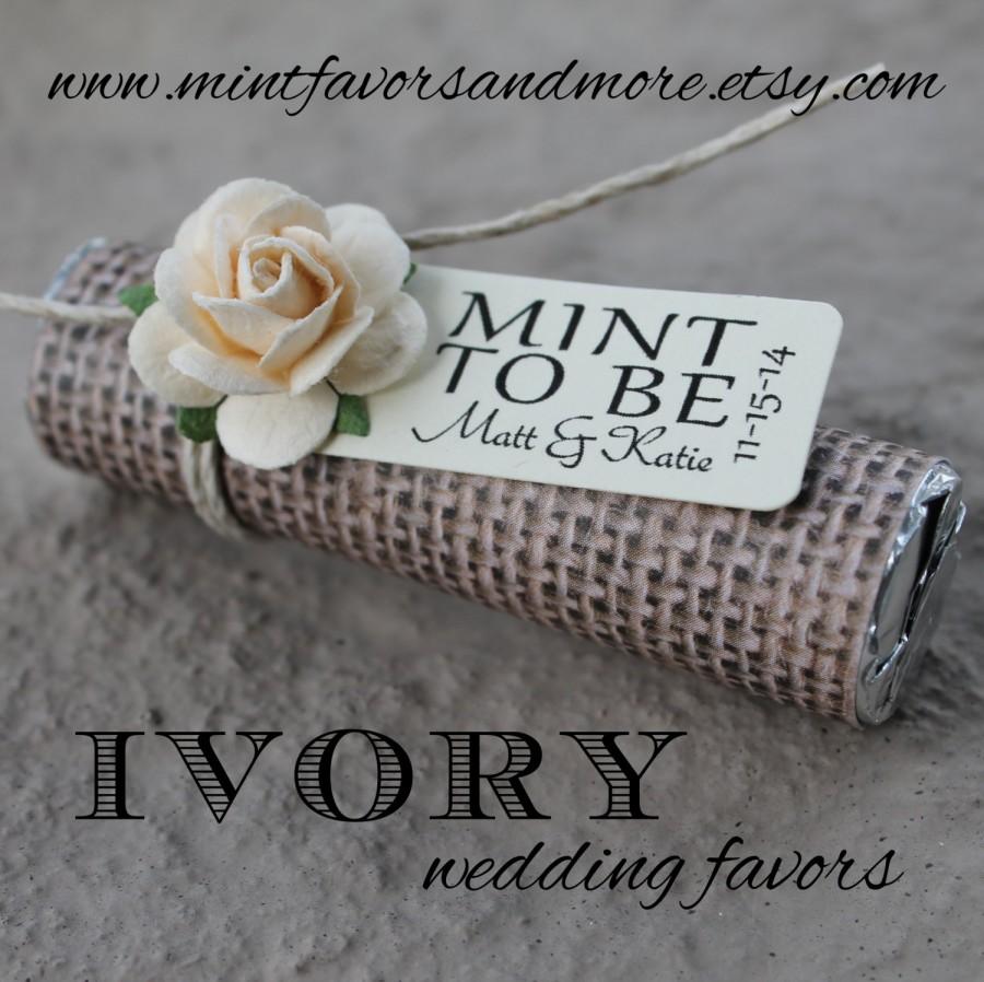 زفاف - Personalized "Mint to be" tags and rose embellishments
