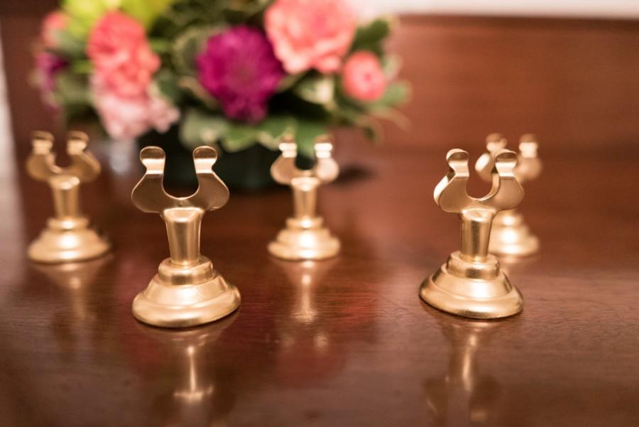 Mariage - Set of 15 Gold Table Number Holders