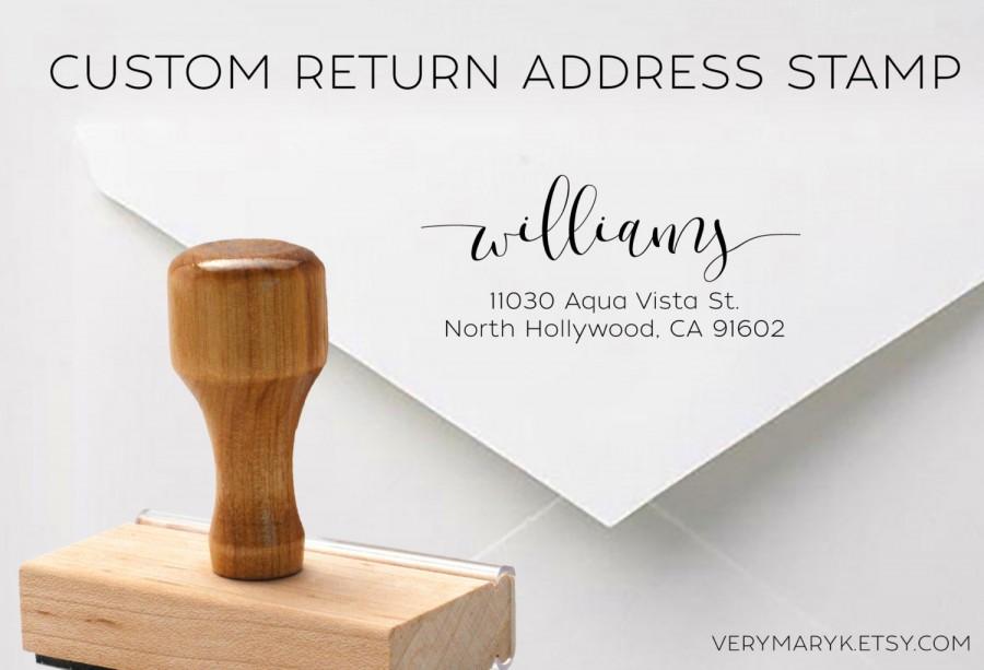 زفاف - SALE! calligraphy wooden return address stamp! custom stamp, personalized stamp, rubber stamp, wood stamp!