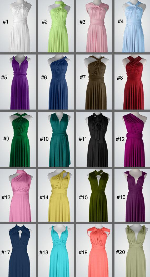 Mariage - SALE!!!Sef of 2-20 dresses!!!!Long Maxi Infinity Dress Gown Convertible Formal Multiway Wrap Dress Bridesmaid Dress Formal dress, Prom dress