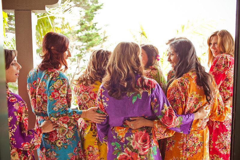 Wedding - Mix Matched Bridesmaids Robes Perfect bridesmaids gift, getting ready robes, Bridal shower favors, Wedding photo prop, Floral Robes