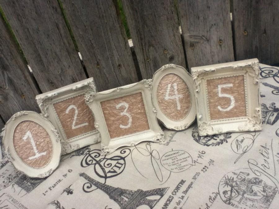 Details about   Vintage Style Wedding Table Numbers Names Cards Shabby Chic Victorian Frame 