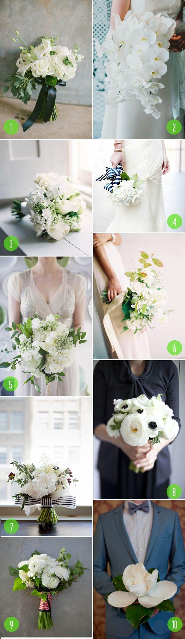 Hochzeit - Top 10: White Bouquets