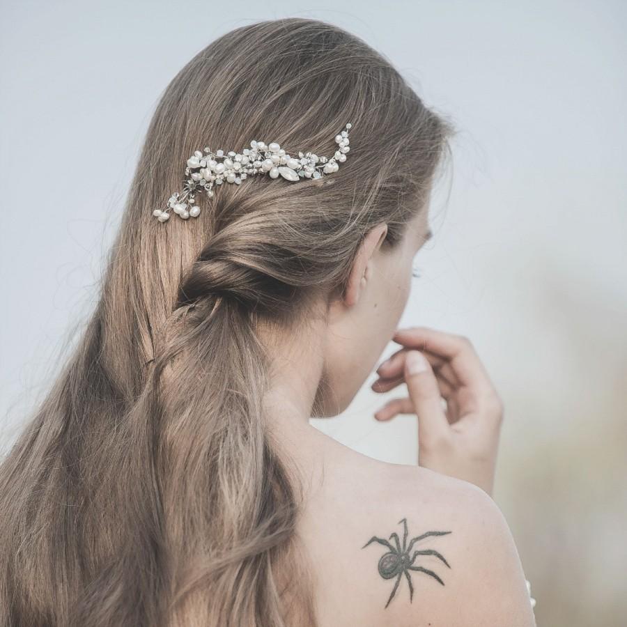 زفاف - Wedding Hair Comb, Wedding Headpiece , Pearl Hair Comb , Wedding Hair Piece , Ivory Pearl Hair Comb , Bridal Hair Accessories
