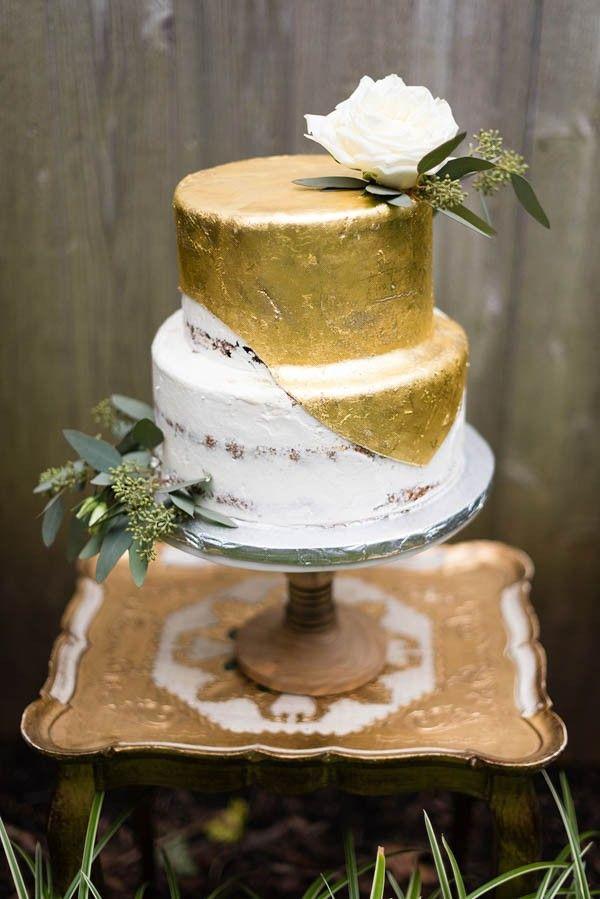 Wedding - Metallic Gold Cake