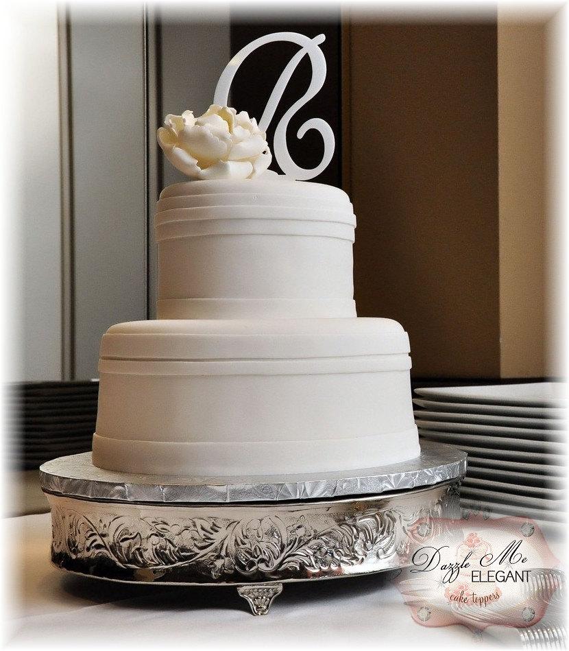 زفاف - White Cake Topper - Wedding Cake Topper - White Personalized Monogram Letter Cake Topper - Custom Wedding Cake Topper - Bride and Groom