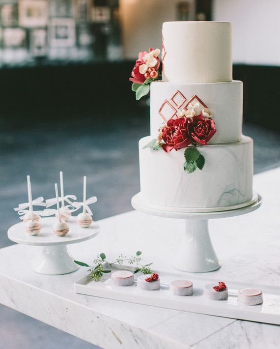 Mariage - Marbled Wedding Cake 