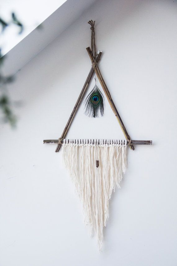Mariage - Triangle Peacock Dreamcatcher