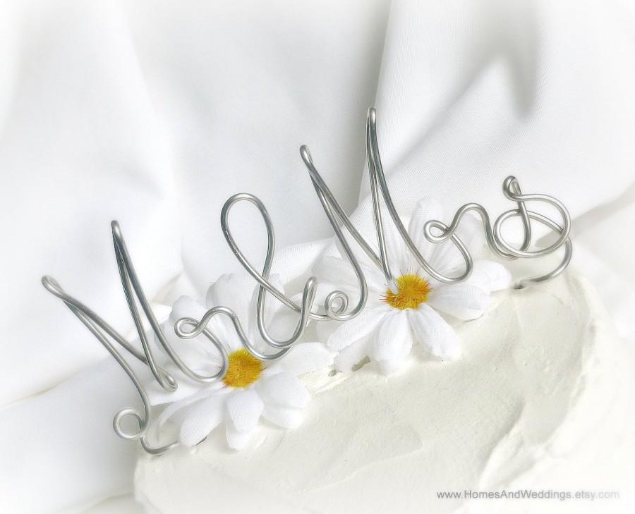 Hochzeit - Mr Mrs Cake Topper, Silver & Other Colors