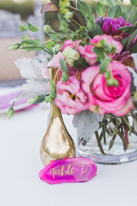 Mariage - Flower Vase With Table Number