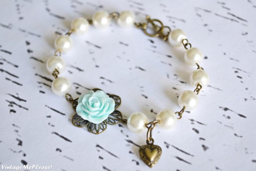 Hochzeit - Pearl Bracelet, Flower Girl Gift, Bridesmaids Bracelet, Childrens Jewelry, Flower Girl Bracelet, Infant Jewelry, Baptism Gift,Infant Jewelry