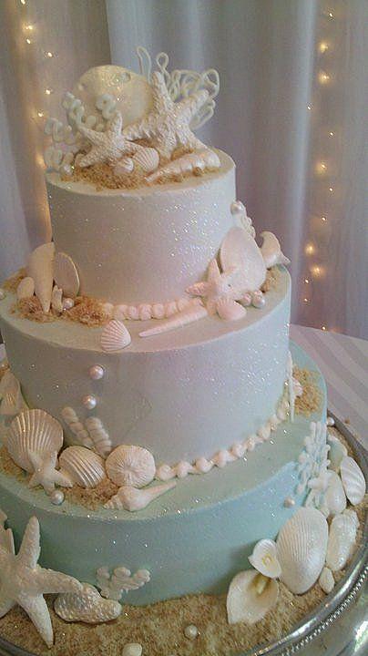 Wedding - Top Design Beach Themed Wedding Cakes Ideas