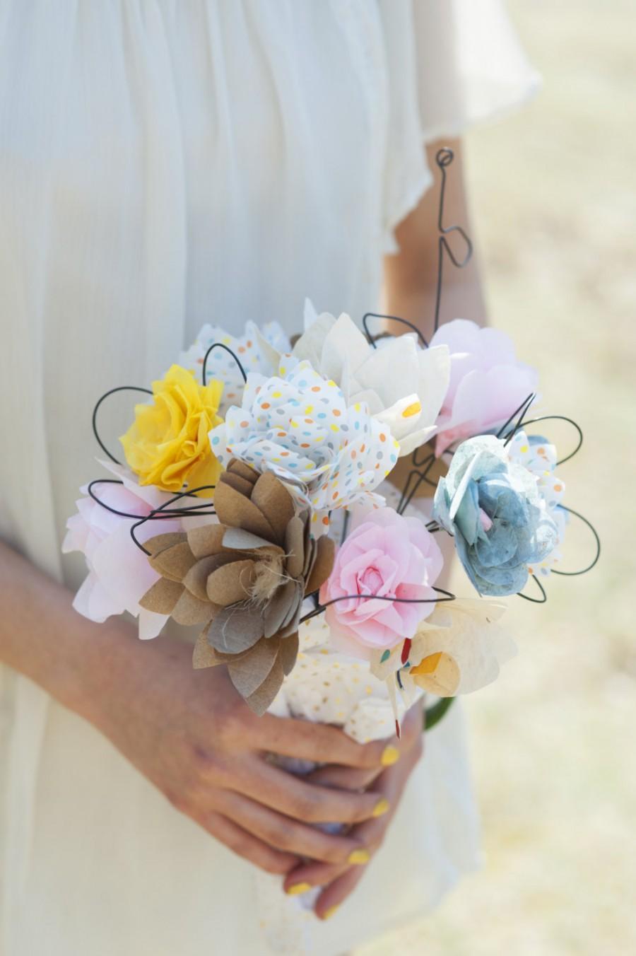 Hochzeit - Industrial Chic Paper Bouquet