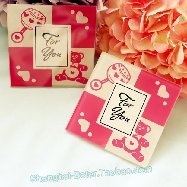 Wedding - Presentes de Casamento Baby Pink Teddy Bear Coasters