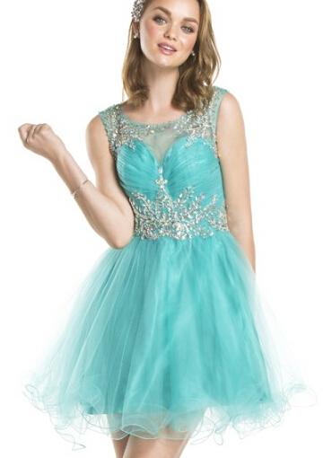 Свадьба - Straps Appliques Zipper Champagne Tulle Ruched Blue Short Length Sleeveless