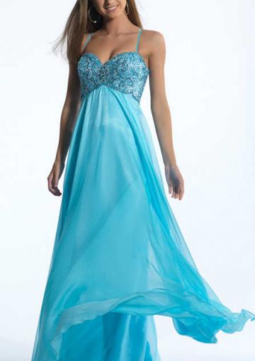 Mariage - Beading Spaghetti Straps Floor Length Chiffon Ruched Sleeveless Ruched