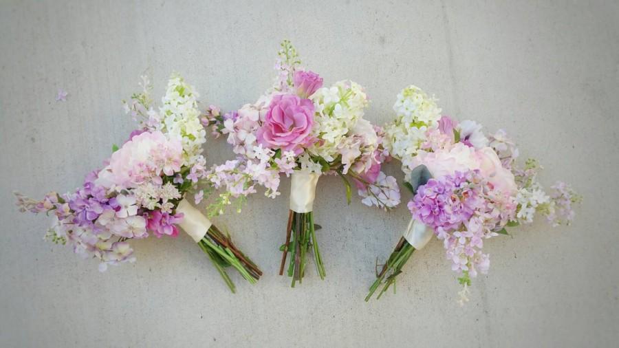 Mariage - Bridesmaids Bouquet, Wedding Bouquet, Bridal Bouquet, Silk Bouquet, Succulent Bouquet, Floral Bouquet, Flower Bouquet, Keepsake Bouquet
