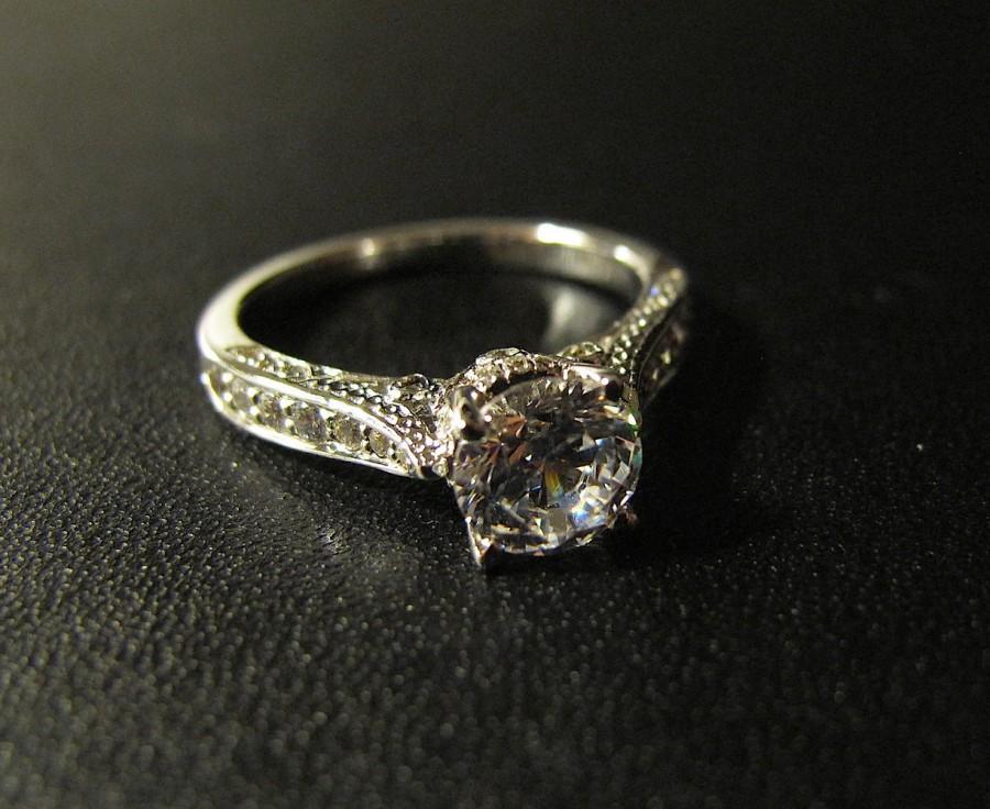 زفاف - Vintage Designer Inspired Engagement Ring, Made to Order