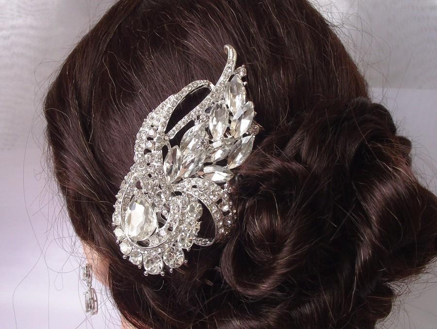 Hochzeit - Crystal bridal hair comb, wedding hair comb, hair accessories, side tiara