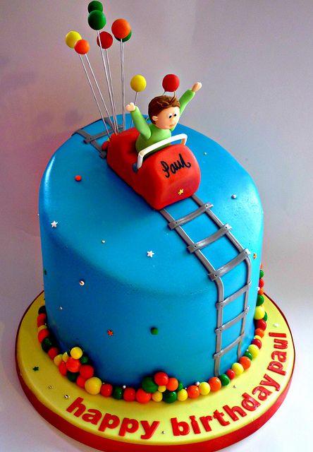 Hochzeit - Roller Coaster Themed Birthday Cake