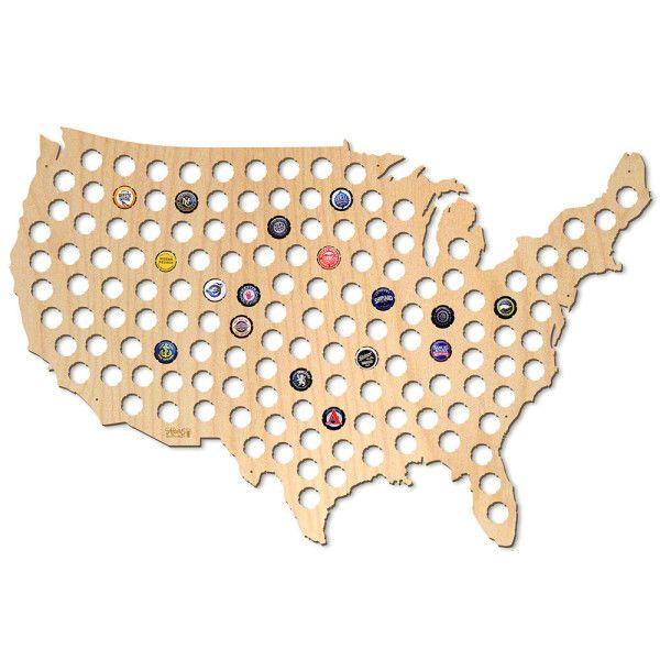 Wedding - USA Beer Cap Map – 4 Sizes Available