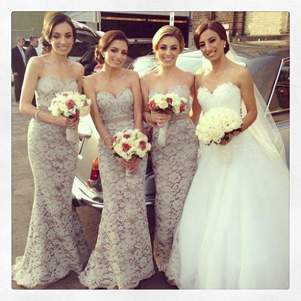 Hochzeit - 2015 Top Mermaid Sweetheart Lace Bridesmaid Dress Sexy Brown Bridesmaid Gown From Dresscomeon