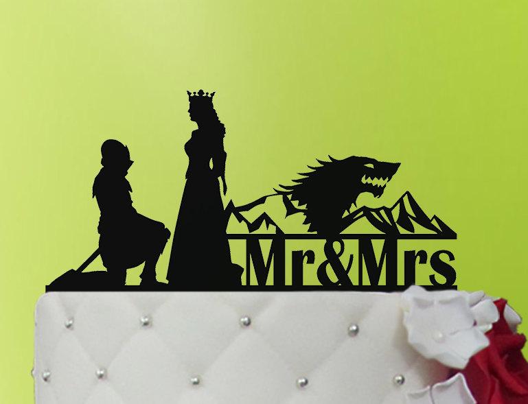 Mariage - Cake Topper Game of Thrones  cake topper  cake topper monogram  Custom cake Topper  birthday cake topper