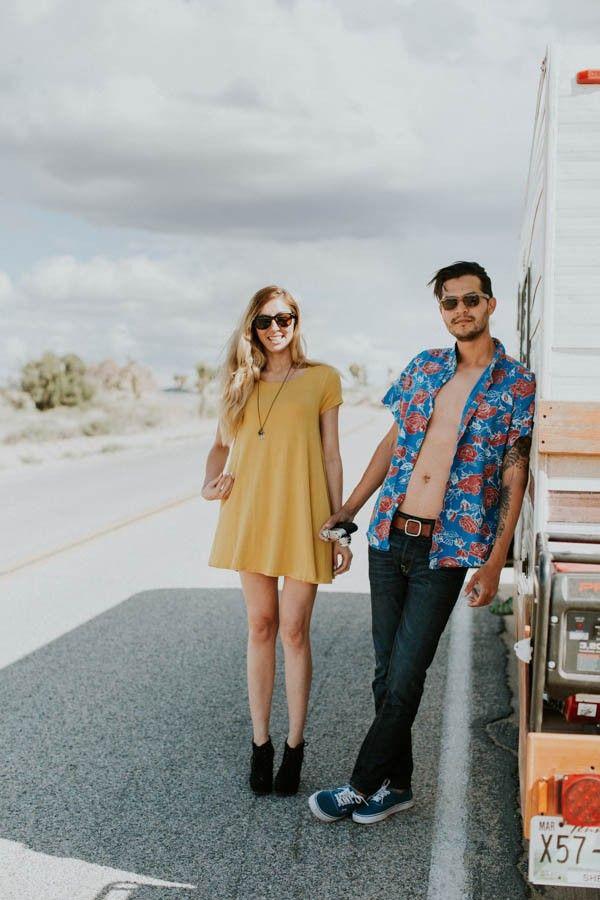 Hochzeit - This Cali Cool Joshua Tree Engagement Is Full Of 1970s Vibes